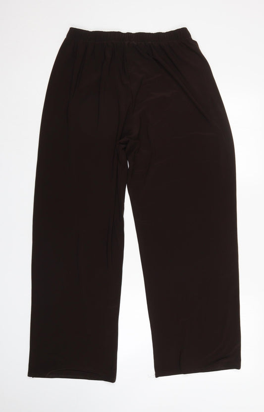 Saloos Womens Brown Trousers Size 2XL L30 in - Elastic Waist