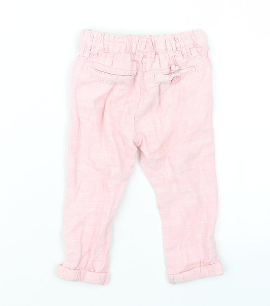 NEXT Girls Pink Capri Trousers Size 12-18 Months