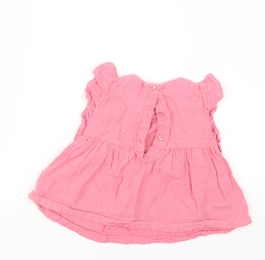 George Girls Pink Polka Dot Basic T-Shirt Size 2-3 Years
