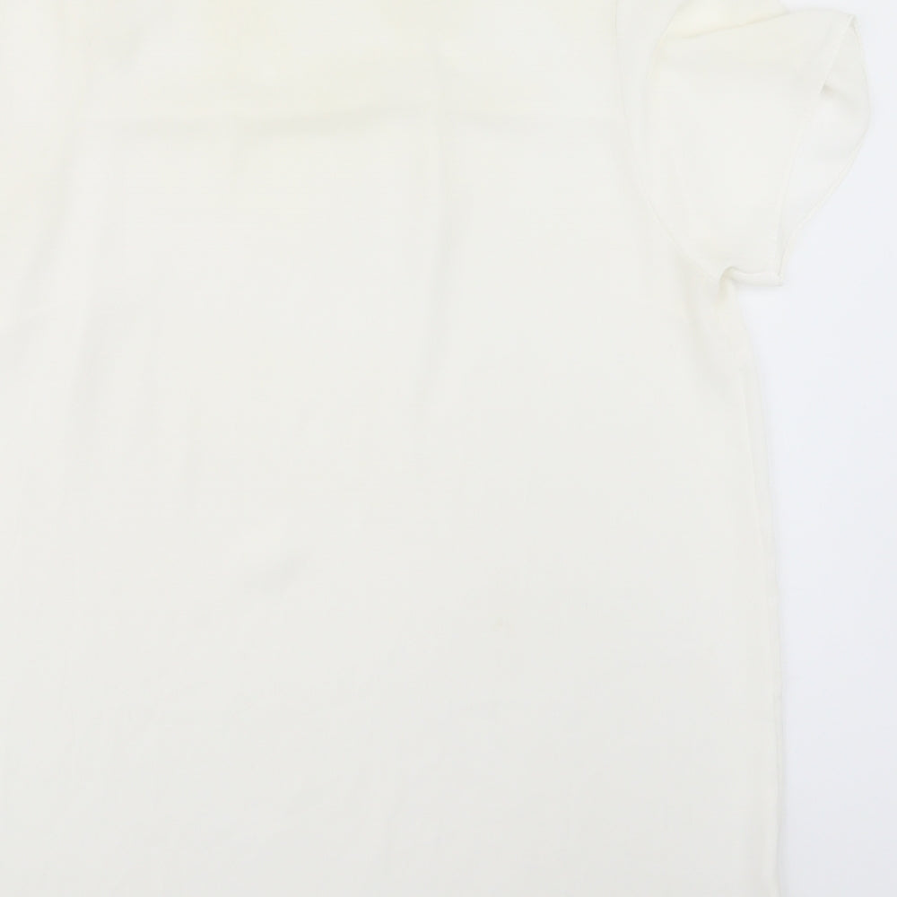 New Look Womens White Basic Blouse Size 14
