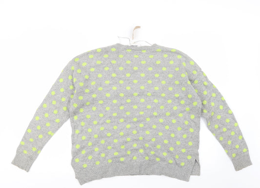 Monki Womens Grey Knit Pullover Jumper Size S