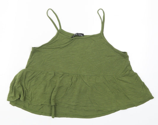 Select Womens Green Basic Tank Size 10