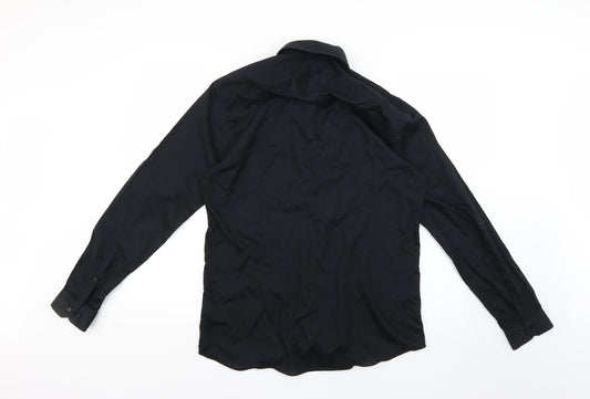 Cedar Wood State Womens Black Basic Button-Up Size 16