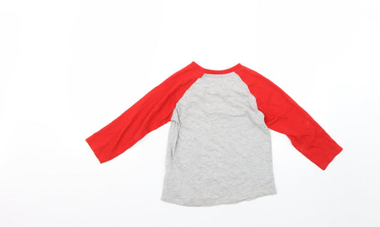 Matalan Boys Grey Geometric Basic T-Shirt Size 5-6 Years