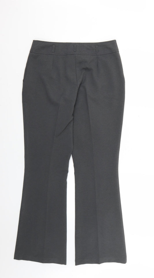 evie Womens Grey Trousers Size 10 L28 in