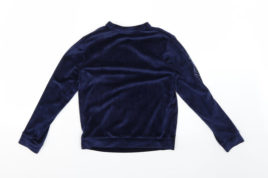 George Girls Blue Solid Top Pyjama Top Size 10-11 Years