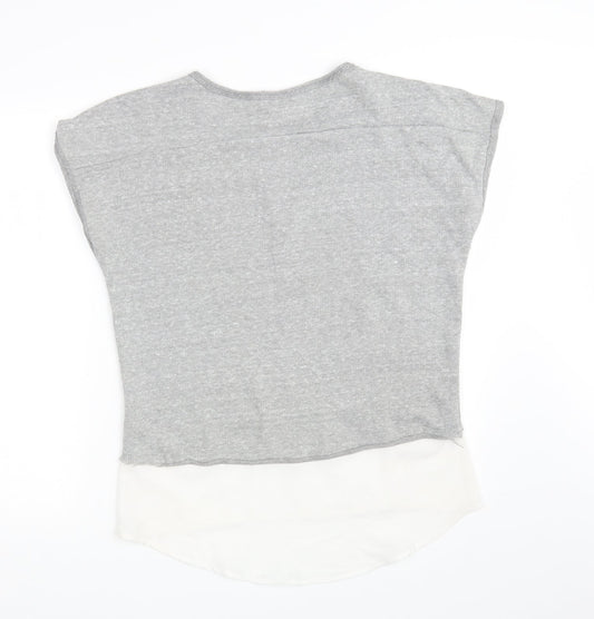 Azara Paris Womens Grey Basic T-Shirt One Size