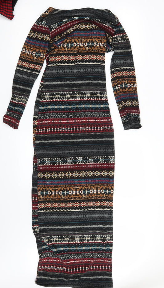 Headgirl Womens Multicoloured Fair Isle Fit & Flare One Size