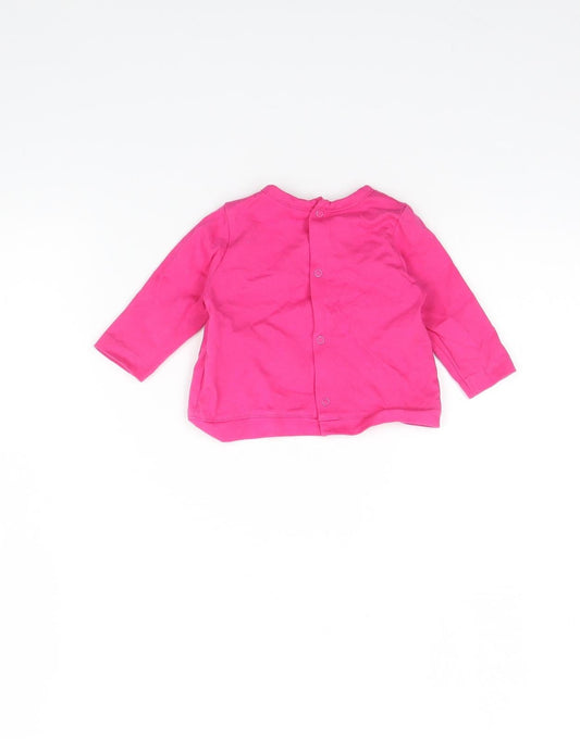 Sucre d'Orge Girls Pink Basic T-Shirt Size 3-6 Months