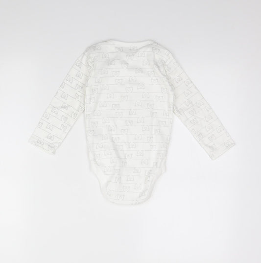 TU Girls White Animal Print Babygrow One-Piece Size 18 Months