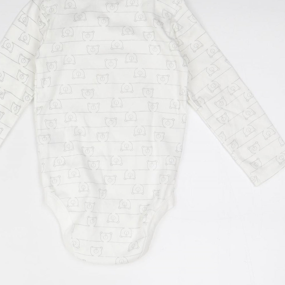 TU Girls White Animal Print Babygrow One-Piece Size 18 Months