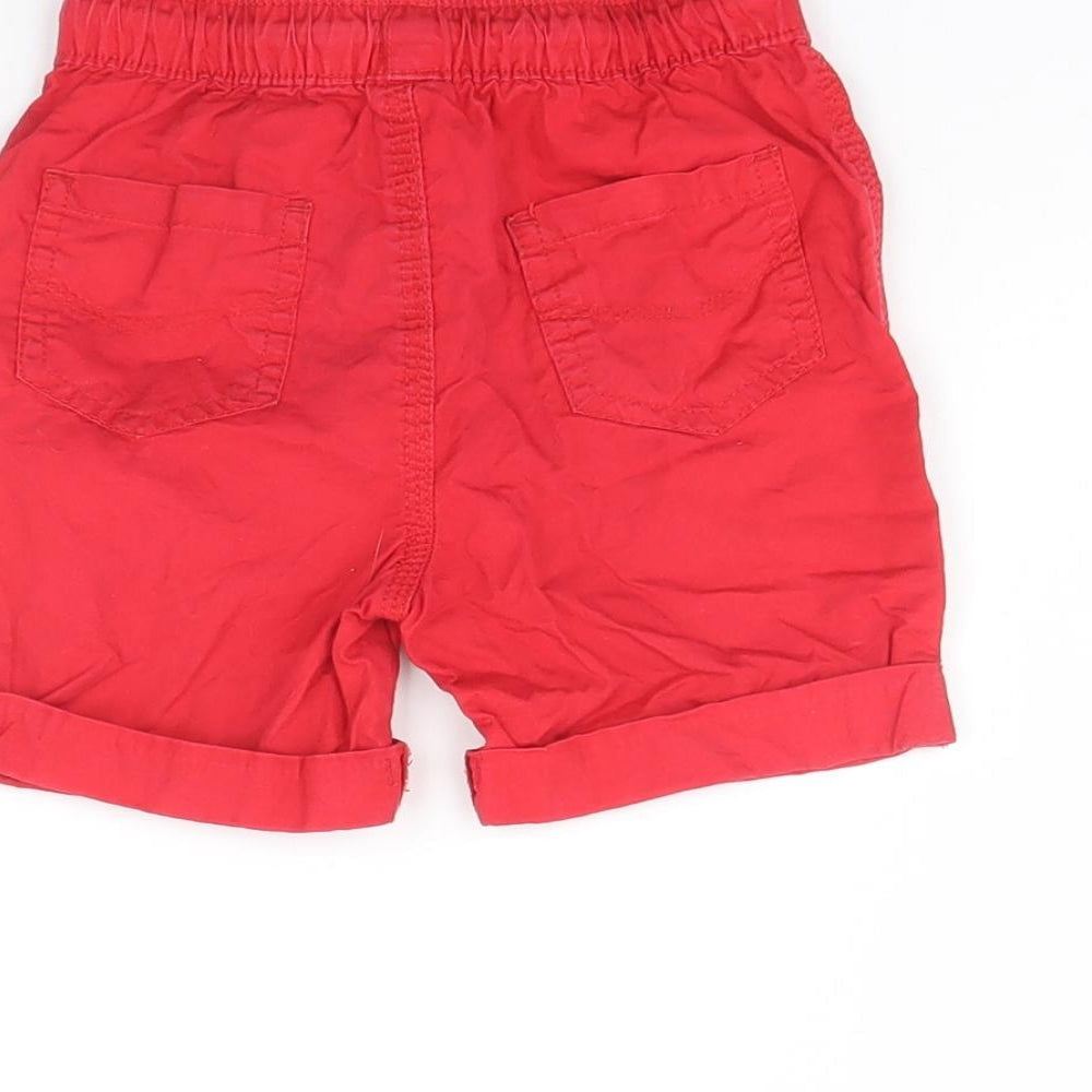 George Boys Red Cropped Trousers Size 18 Months
