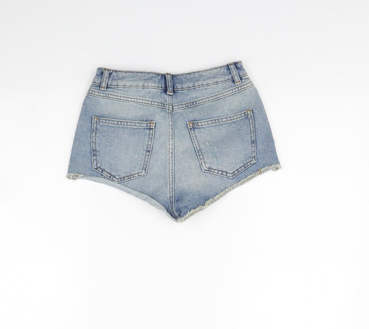 Topshop Womens Blue Denim Cut-Off Shorts Size 26 in