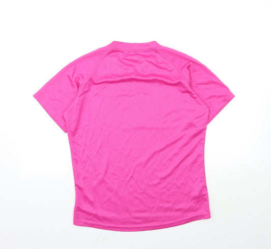 Hi Gear Womens Pink Basic T-Shirt Size 12