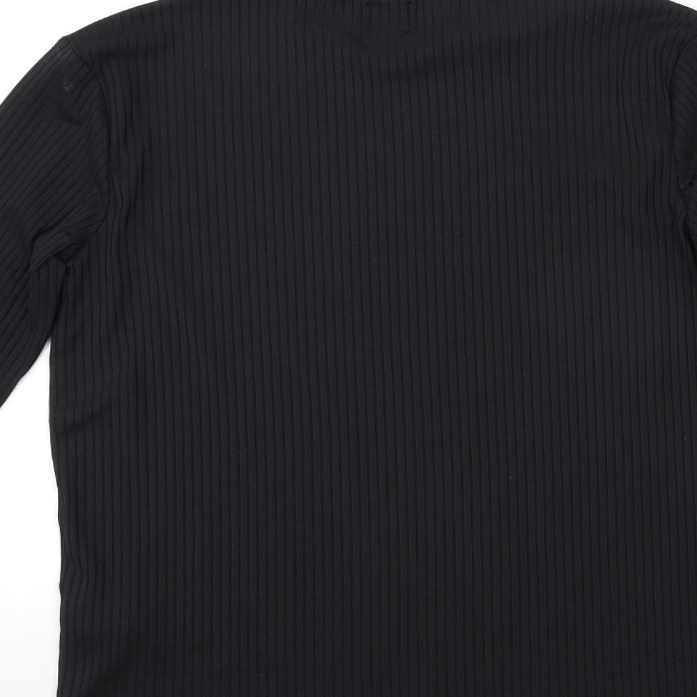 River Island Womens Black Basic T-Shirt Size L