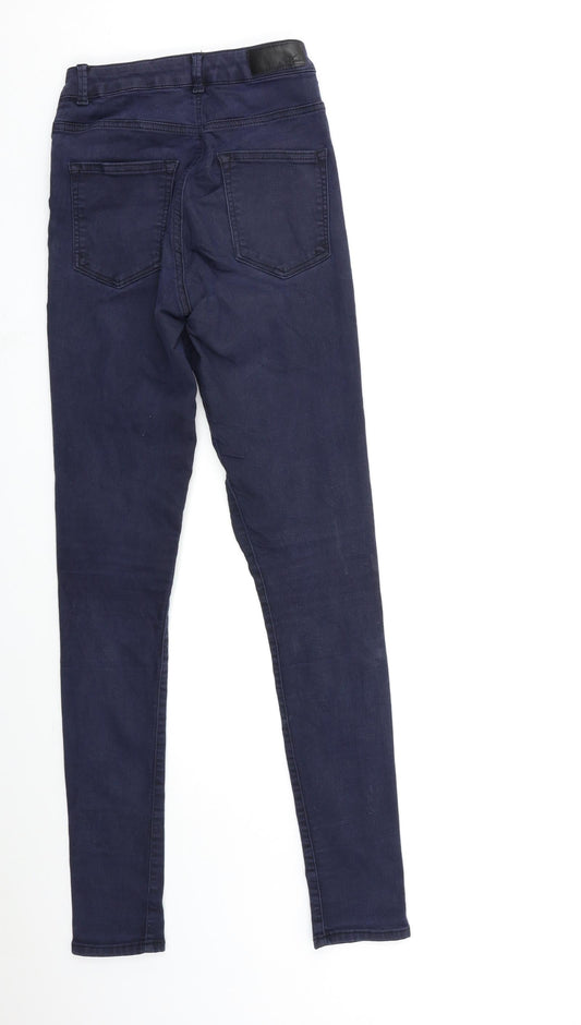 Never denim Womens Blue Denim Skinny Jeans Size S L32 in