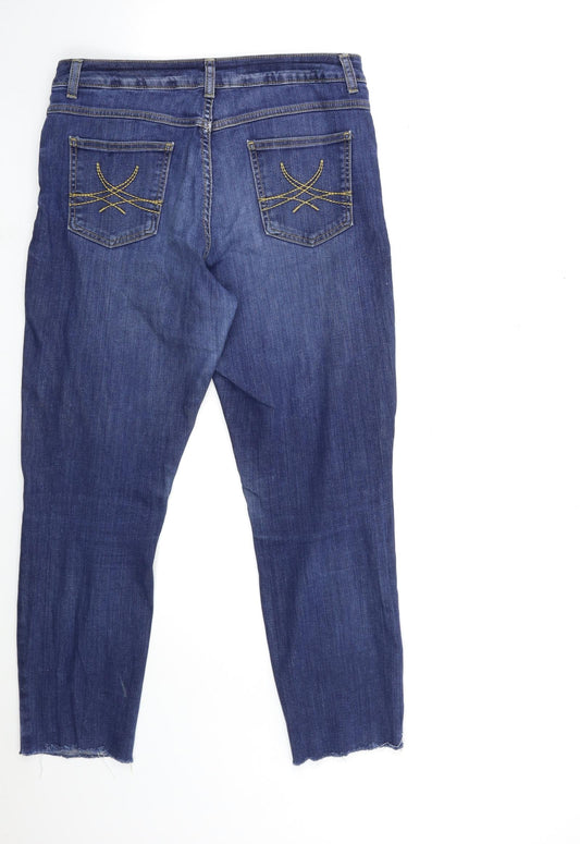 Marks and Spencer Womens Blue Denim Straight Jeans Size 10 L26 in