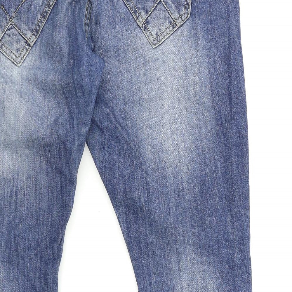 blue white Womens Blue Denim Mom Jeans Size 12 L30 in
