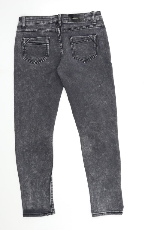 Preworn Womens Grey Denim Skinny Jeans Size 28 in L28 in
