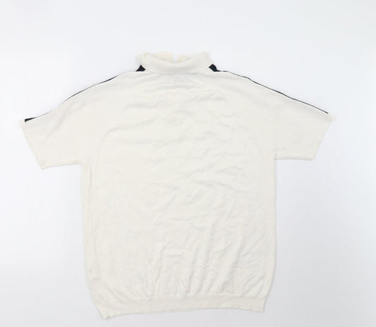 River Island Mens White Polo Size L