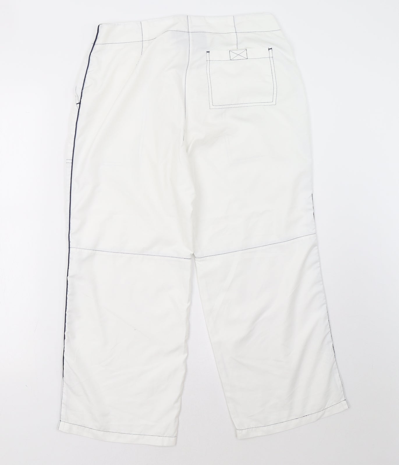 l.f.l Womens White Cropped Trousers Size 12 L24 in
