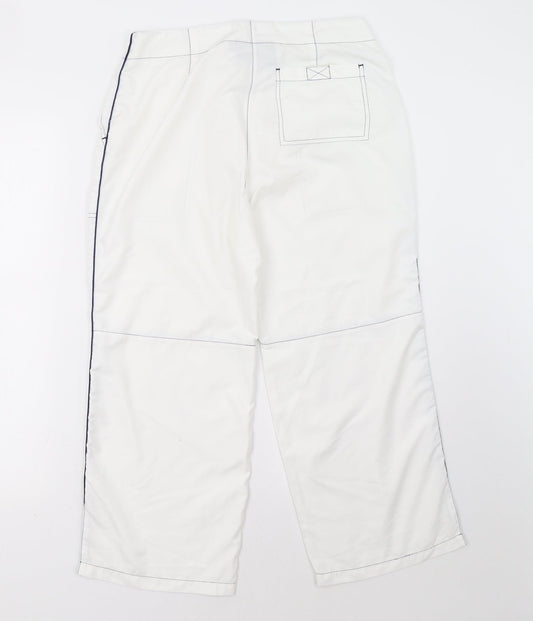 l.f.l Womens White   Cropped Trousers Size 12 L24 in