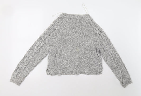H&M Womens Grey Pullover Sweatshirt Size M