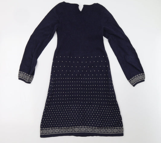 fatafec Womens Blue A-Line Size 8