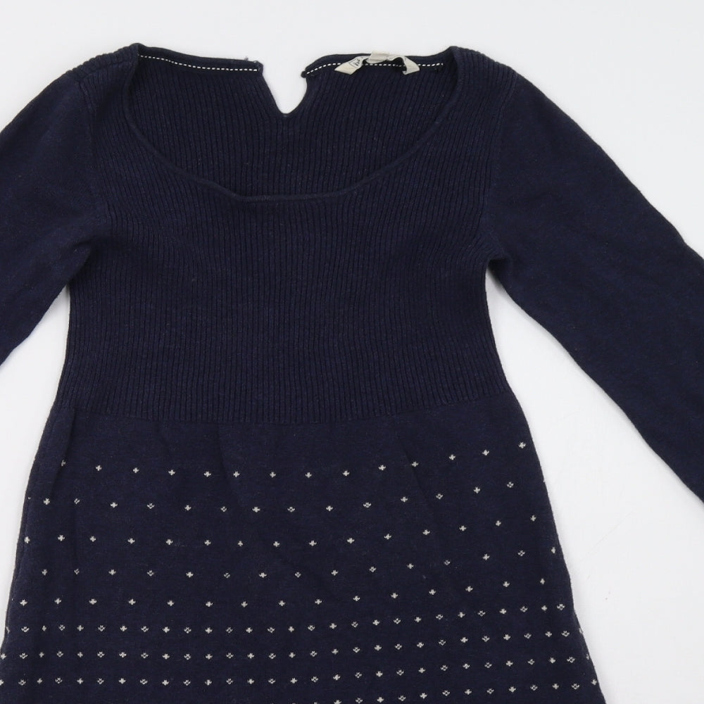 fatafec Womens Blue A-Line Size 8