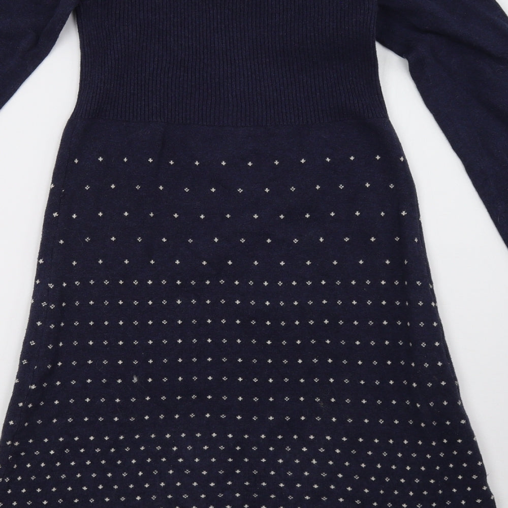 fatafec Womens Blue A-Line Size 8