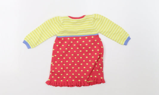 Marks and Spencer Girls Yellow Polka Dot A-Line Size 36 Months