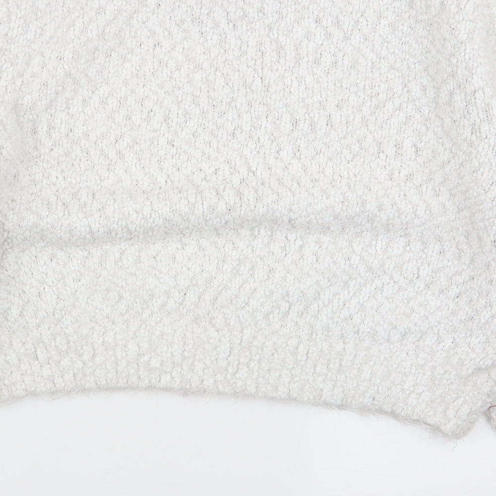 H&M Womens White Pullover Jumper Size 10