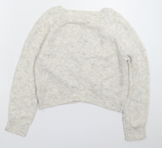 Kaisley Womens Grey Knit Pullover Jumper Size S