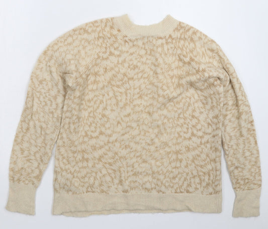 Oasis Womens Beige Knit Pullover Jumper Size S