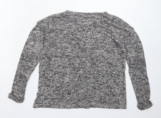 H&M Girls Grey Knit Pullover Jumper Size 9-10 Years