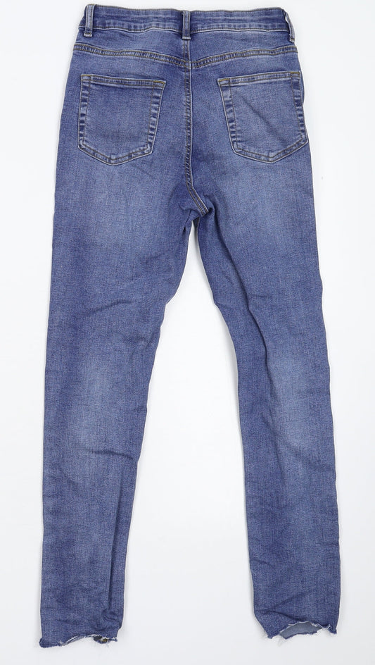 Denim & Co. Womens Blue Denim Skinny Jeans Size 10 L27 in
