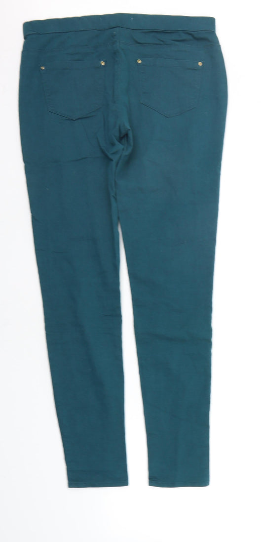 Denim & Co. Womens Green Jegging Jeans Size 12 L27 in