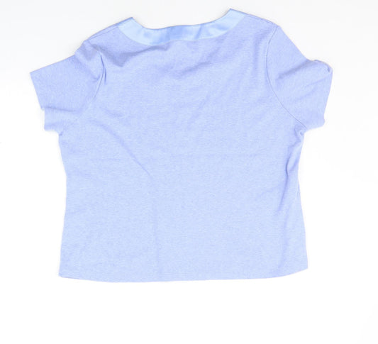 county casual Womens Blue Basic T-Shirt Size XL
