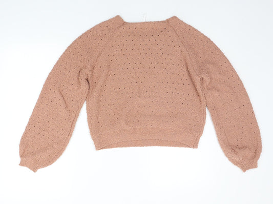 Dreamers Womens Orange Pullover Jumper Size XS