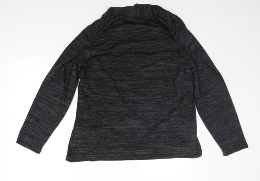 TIGI Womens Grey Cardigan Jumper Size 14 - jewl detail