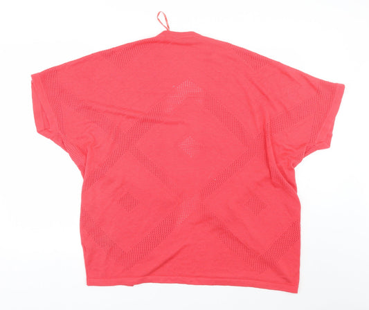 Love yours Womens Red Cardigan Jumper Size 16