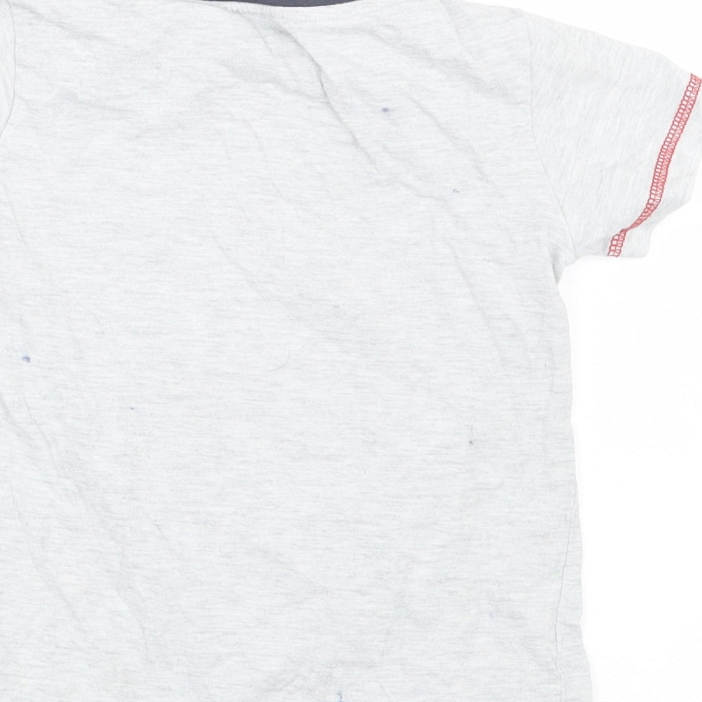 U essential Boys Grey Basic T-Shirt Size 4 Years - Dog