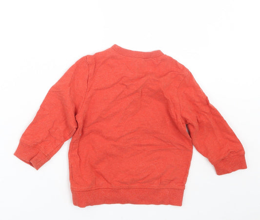 Mothercare Boys Red Pullover Jumper Size 12-18 Months