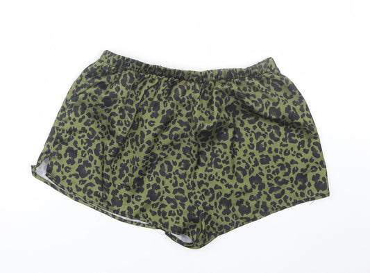 New Look Womens Green Animal Print Sailor Shorts Size 12