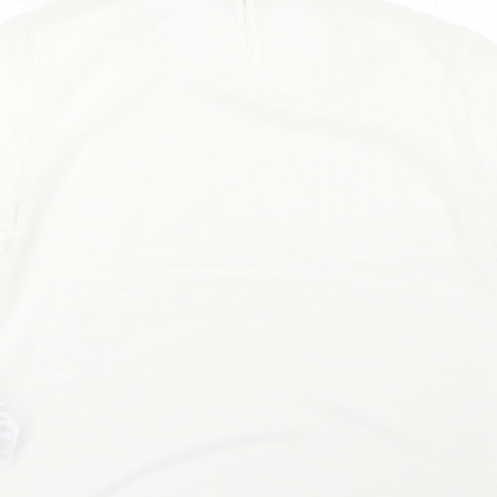 Pieces Womens White Basic Blouse Size XL