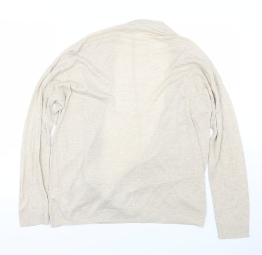H&M Womens Beige Cardigan Jumper Size M