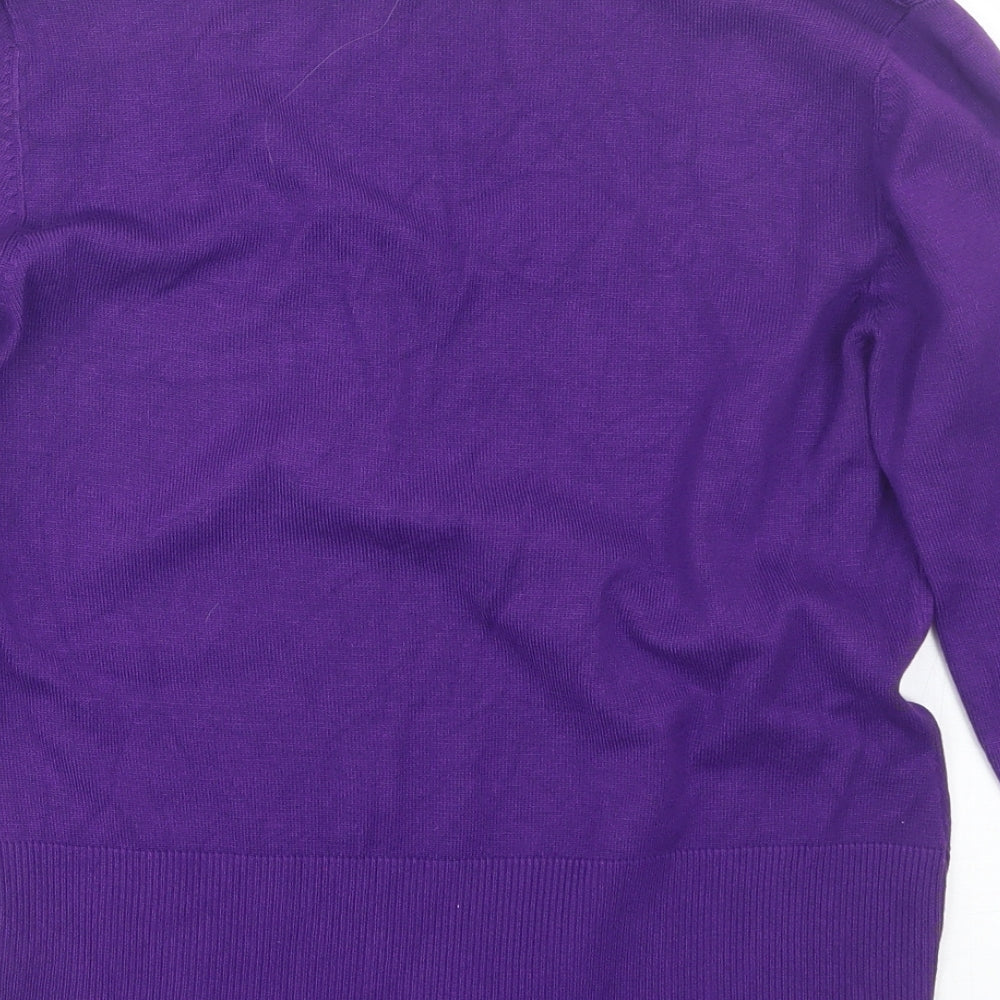 Linea Womens Purple Pullover Jumper Size M