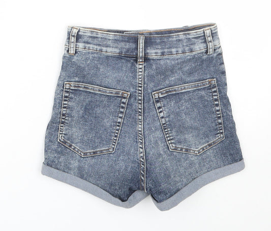 H&M Womens Blue Denim Cut-Off Shorts Size 4