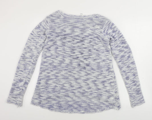New Look Womens White Houndstooth Pullover Jumper Size 10