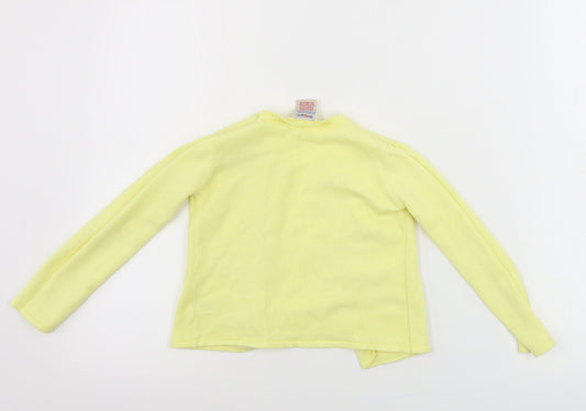 Girl 2 Girl Girls Yellow Houndstooth Cardigan Jumper Size 4-5 Years